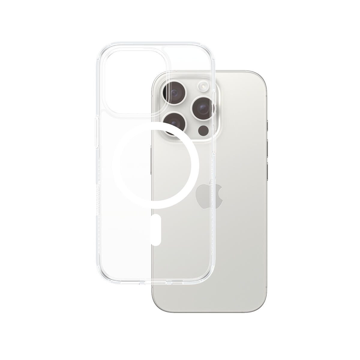 PanzerGlass® HardCase Transparent Weiß MagSafe für iPhone 16 Pro PanzerGlass® HardCase Transparent Weiß MagSafe für iPhone 16 Pro